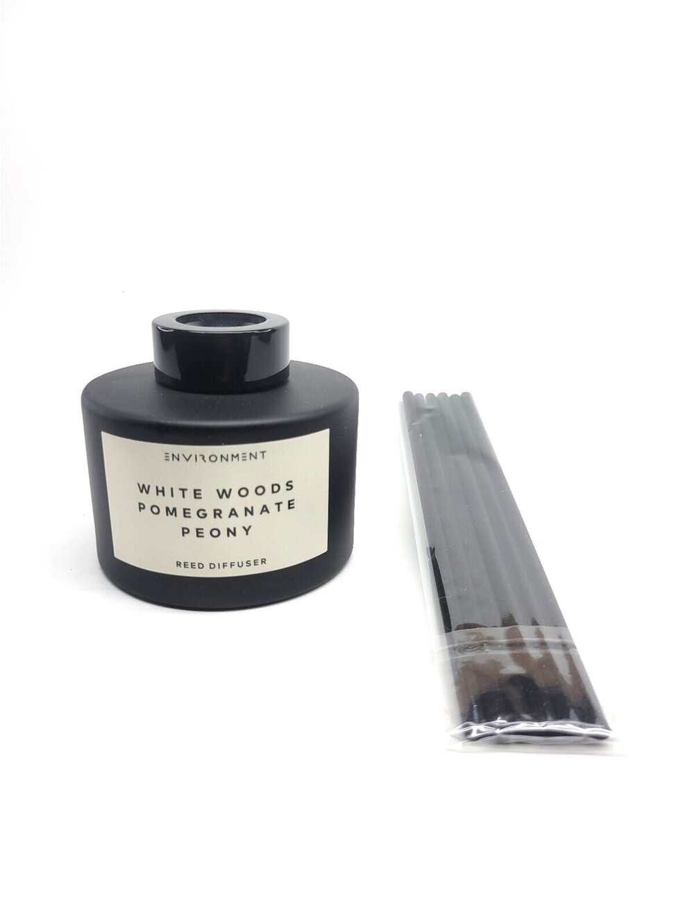 Environment White Woods, Pomogranate, & Peony Reed Diffuser 6.7oz   NWOB